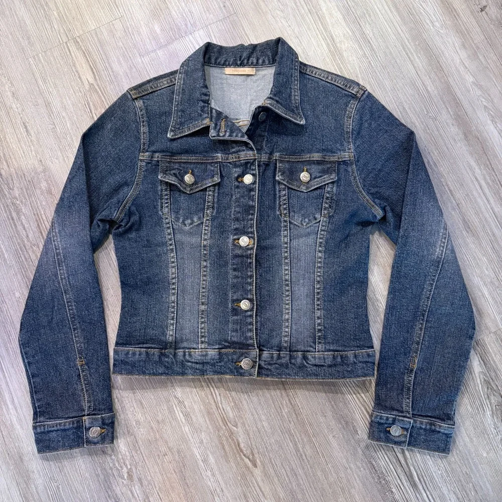 Forever21 Womens Medium Vintage Y2K Made‎ In USA Fitted Denim Jean Jacket
